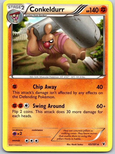 Conkeldurr (65) 65/101 NM-LP Non Holo Noble Victories Pokemon Kouki Saitou 2011