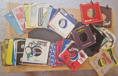 7'' Company Sleeve Job Lot x89 - Vintage - Many Premium Record Labels - 50s   70s