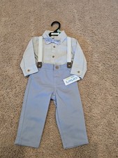 ***Carter's***  6-9M  *** Long Sleeve Suspenders w/ bow tie SET  *Nwt* FAST S/H