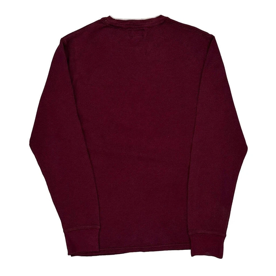 Polo By Ralph Lauren Long Sleeve T-Shirt - Small Burgundy Cotton - Image 2 of 4