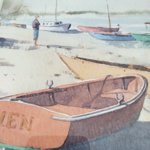 Original Signed Barry Green Watercolour Painting Boats The Passage QLD AUSTRALIA - Picture 4 of 9