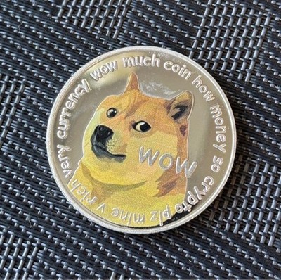 Dogecoin Medal Cryptocurrency Silver Color Miscellaneous Goods Doge Elon Mask #9
