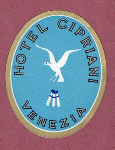 Hotel luggage label ITALY Venezia Venice Cipriani #417
