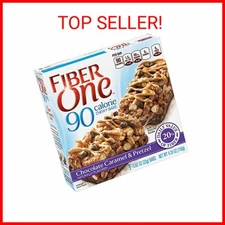 Fiber One 70 Calorie Chewy Snack Bars, Chocolate Caramel and Pretzel, 5 ct