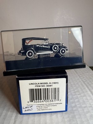 RICKO #38381  1931 Lincoln Model K Phaeton w/Top up ''Black'' H.O. 1:87