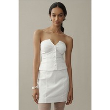 BHLDN Strapless Vest Mini Dress White Size M NWT Bridal Party Wedding