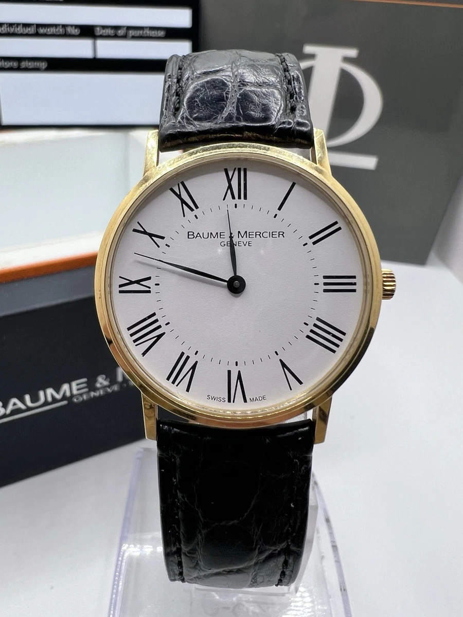 Baume & Mercier Men's 18KT Gold Case Box Warranty Card New York