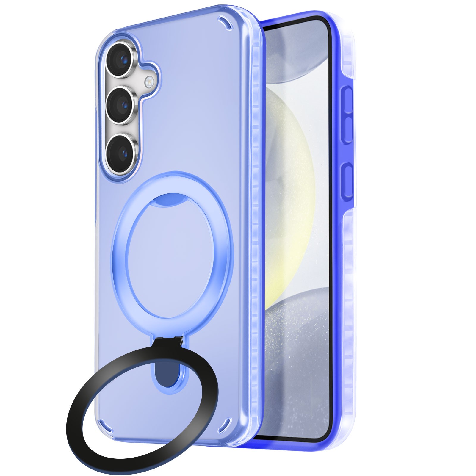 Coque antichoc S24 Plus Avizar anti-casse avec support de visionnage bleu