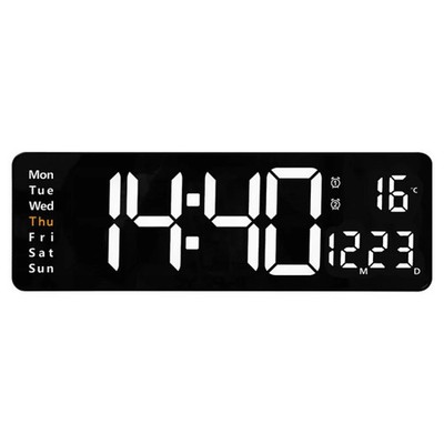 16inch Large Digital Display Wall Clock Remote Control LED Electronic Clocks