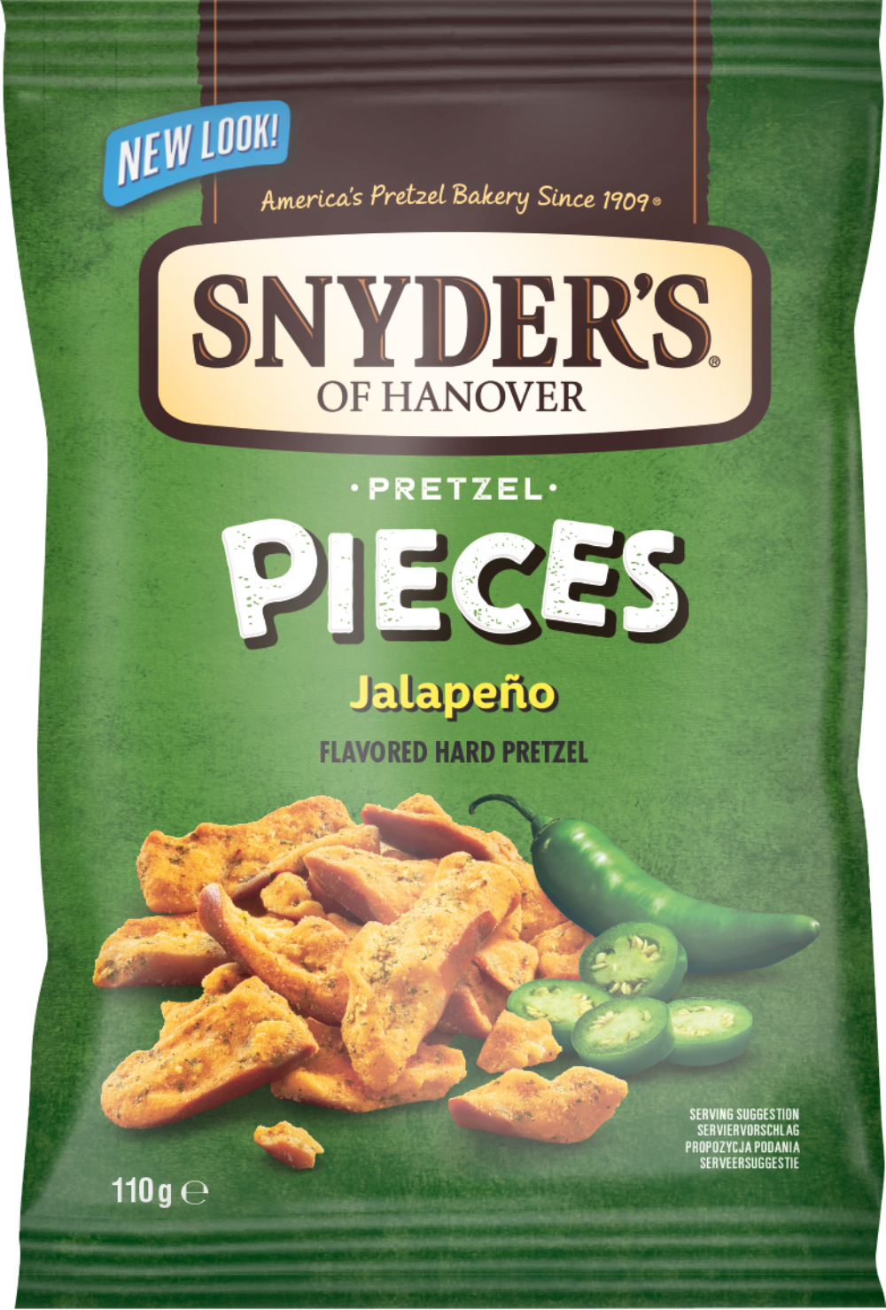 Snyder's Jalapeno Pretzel Pieces 110g - Pack of 3