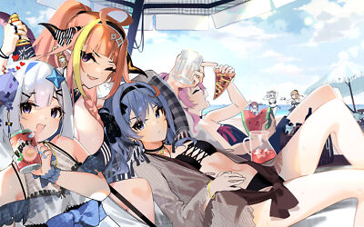 Anime Girls Digital Digital Art Artwork 2D Looking  Gaming Mat Desk 26596