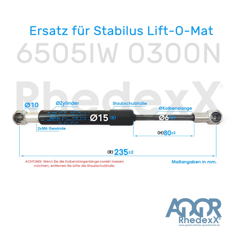 Ressort Rechange pour Stabilus Liftomat Coussinet Sphérique