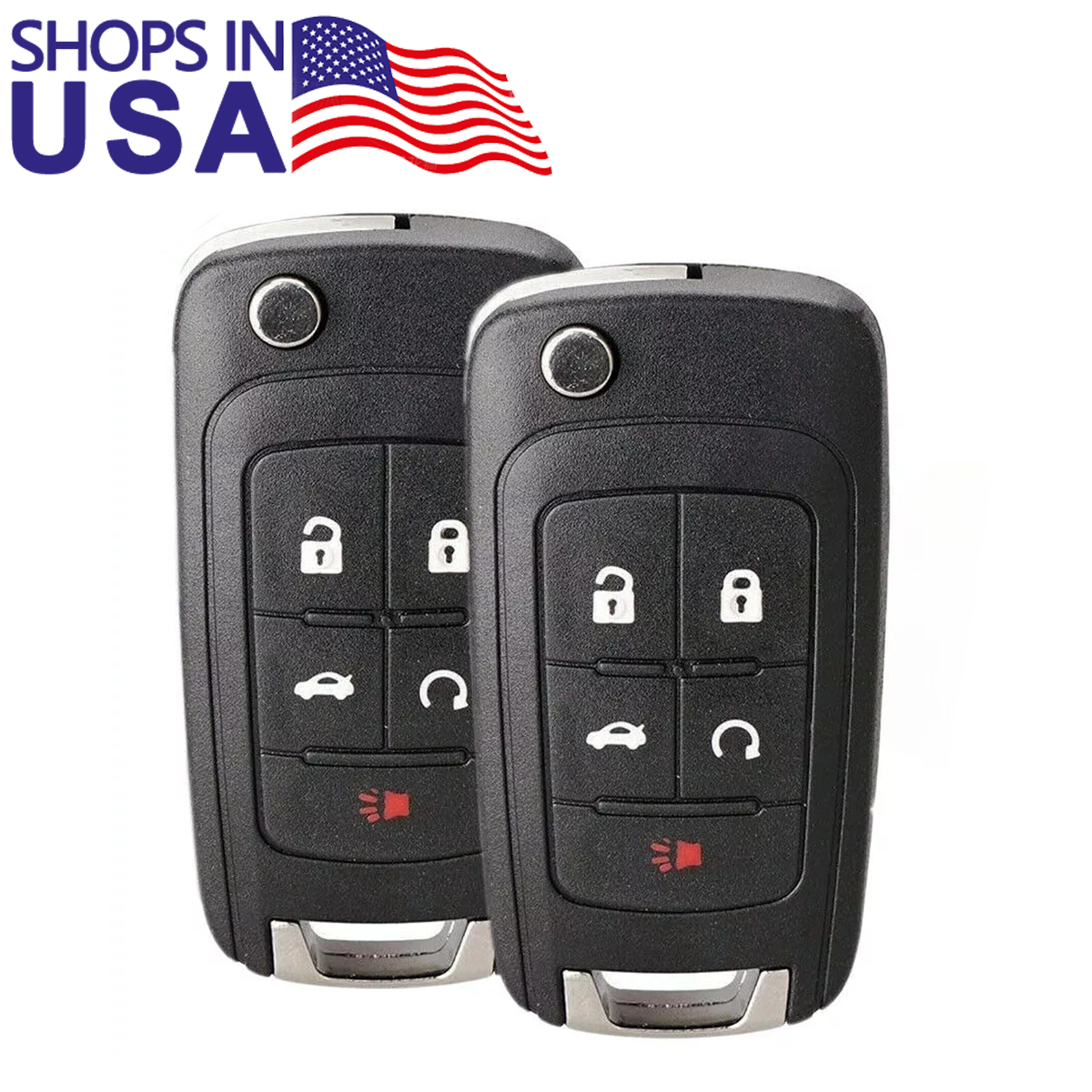 2x Remote Flip Car Key Case Shell for 2011 2012 2013 2014 2015 2016 Chevy Cruze