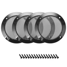 4pcs 2" Speaker Grill Mesh Decorative Circle Woofer Guard Protector Cover Black