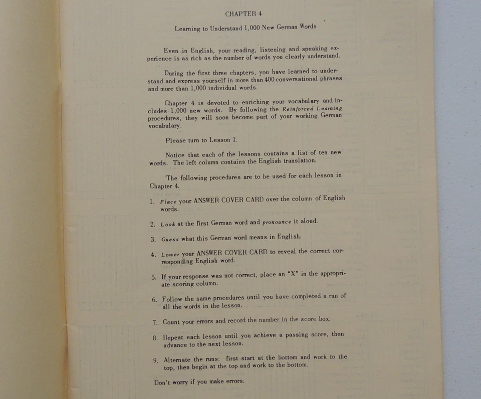 Instant German Manual 2 Vintage 1959 Softcover Book Pickwick Lewis Robins - Image 4 of 4