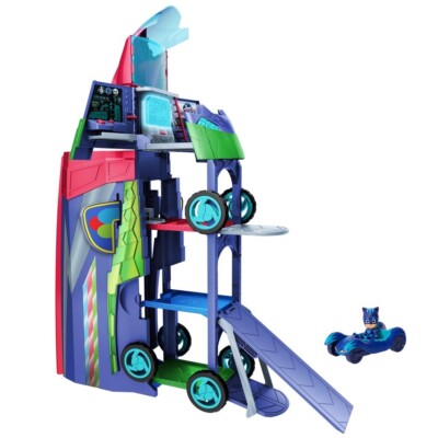 PJ Masks Hauptquartier Spielset 2-in-1 Fahrzeug Mobil Transformierend Licht Sound 3 Fuß