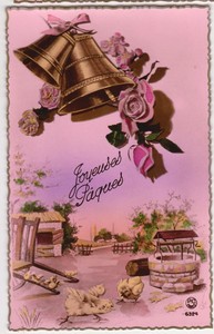 Art Deco Kitsch Carte Postale Ancienne Paques Poule Et Poussins Editeur Pc Ebay