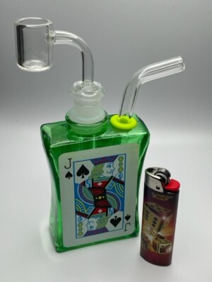 Juice Box Heavy Glass TOBACCO Water Pipe w/Free Casino Lighter