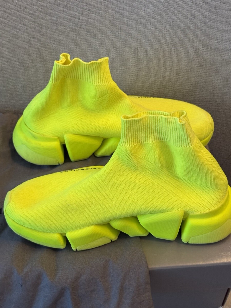 Balenciaga Authentic Size 6 Speed 2.0 Sneaker Fluo Yellow Women | eBay