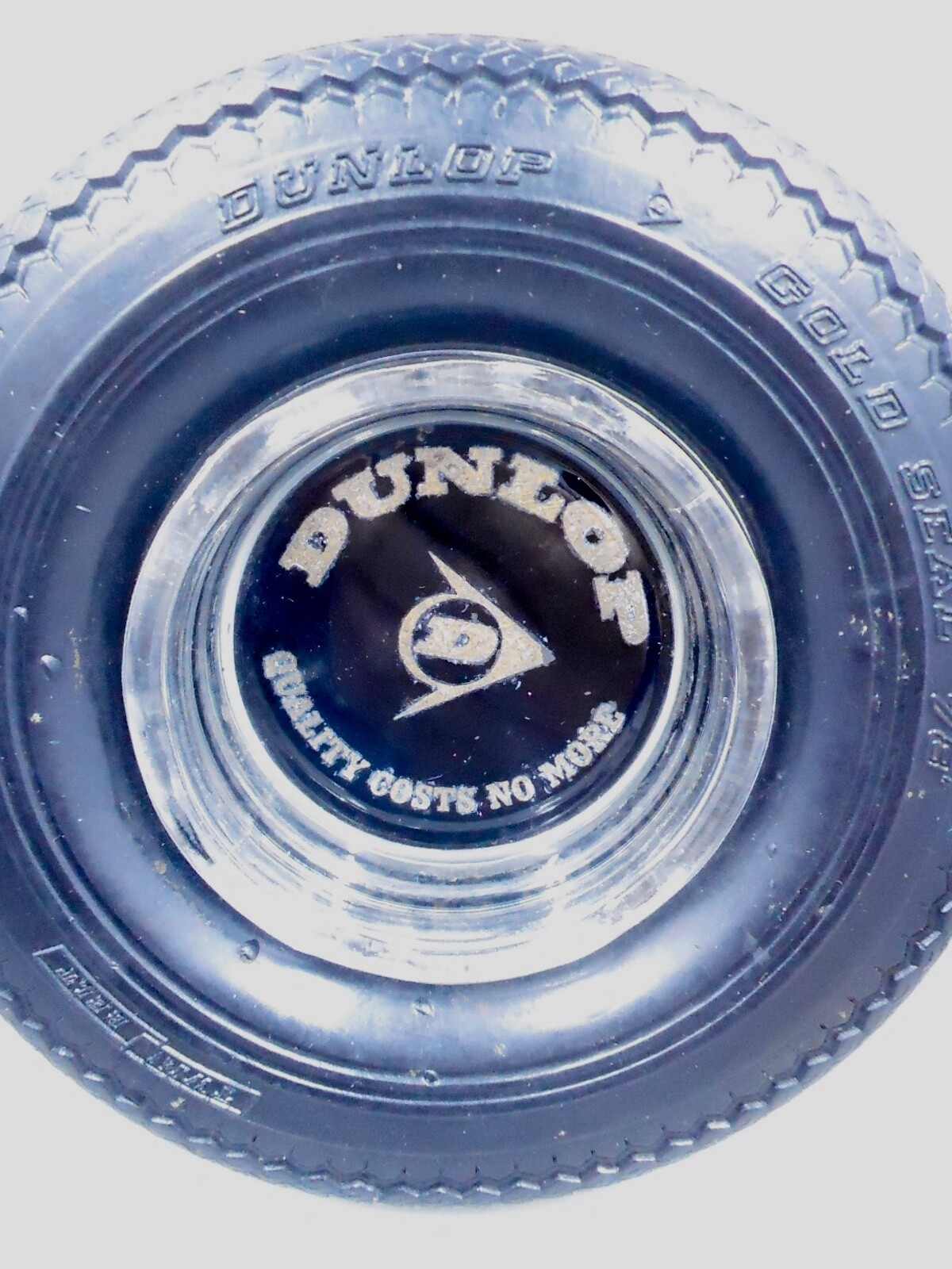 Vintage Dunlop Quality Counts Advertising Tire Ashtray eBay