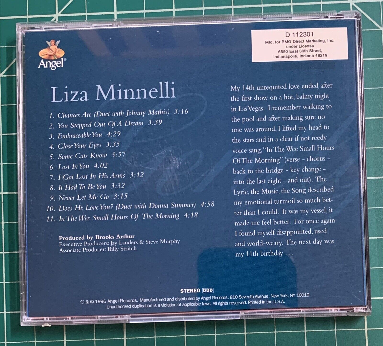 LIZA MINELLI CD: "GENTLY" 1996