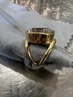 Holiday Statement Smoky Topaz Cocktail Ring Faux Gold — photo 2
