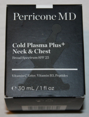 Perricone MD Cold Plasma Plus+ Neck & Chest SPF 25 1 fl oz 30 mL Exp 12/25 NEW