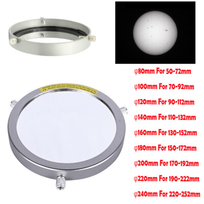 For 50-252mm Solar Filter Baader Film Metal Cover for Astronomical Telescope