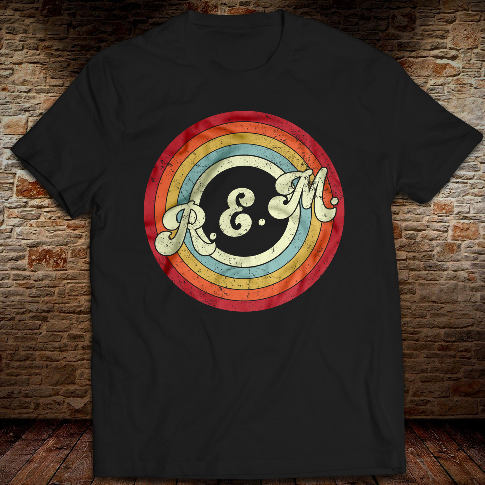 R.E.M. Bill Berry Peter Buck T-Shirt Out of Time Murmur Monster Green Document