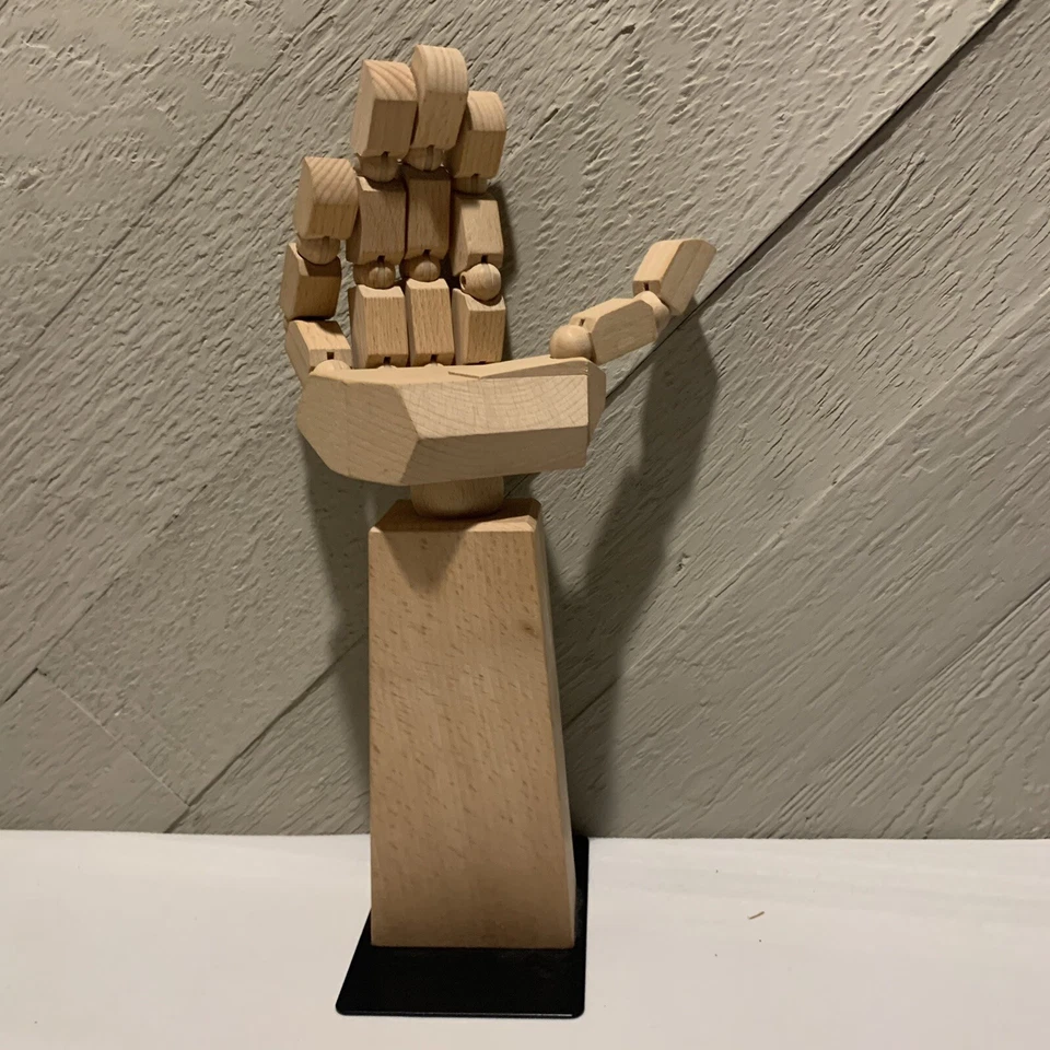 Rare Ikea Lanespelare Beech Wood Moveable Headphone Hand Stand - Image 3 of 4