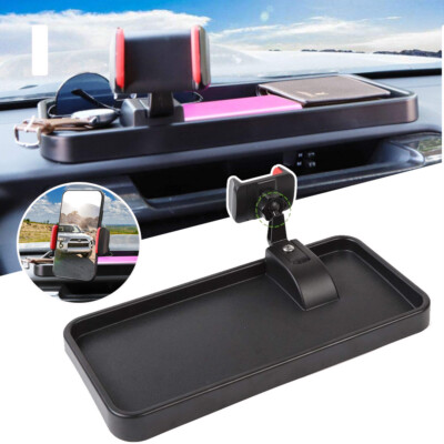  Fit For 4Runner 2010+ Center Dash Phone Holder Mount w/ Storage Tray Organizer
