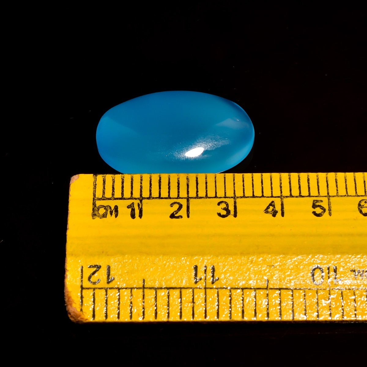 54 Cts Natural Sky Blue Chalcedony Oval Shape Cabochon Loose