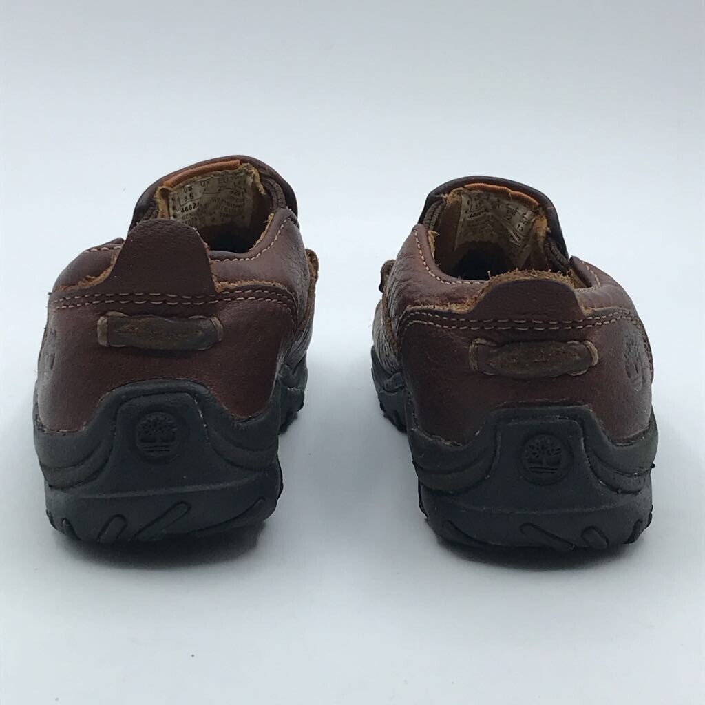 Timberland Boys Loafer Casual Brown Leather Moc Toe Slip On  display picture 2