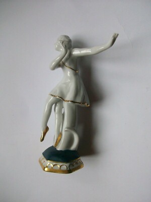 Porzellan Tänzerin Figur Bock Wallendorf Fasold & Stauch Thüringen 1915 vz , rar