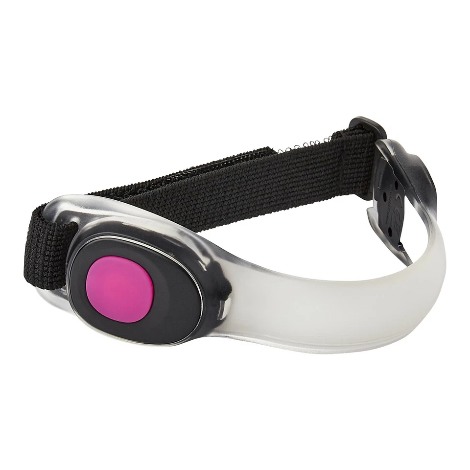 2 Pink LED Running Armbands Reflective Flashing Running Jogging High Visibility - Image 3 of 4
