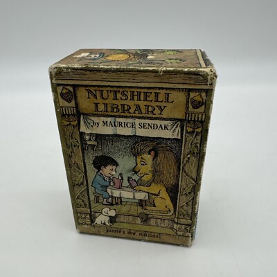 Nutshell Library by Maurice Sendak Vintage 1962 Mini Book Set Dust Jackets READ