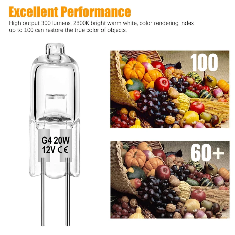 G4 LED Light Bulbs 20W 12V Bi-Pin Base Lamps Landscape, Oven, Cabinet Light Bulb - Image 4 of 4