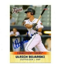 Ulrich Bojarski 2018 Connecticut Tigers auto signed team rookie card East London