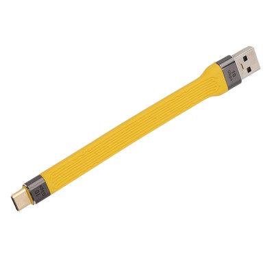Short USB A To USB C Cable Small FPC Flexible Cable PD 100w 5A 10Gbps Fast C Kit