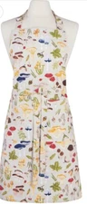 Now Designs Danica Tablier Apron 100% Cotton One Size Field Mushrooms