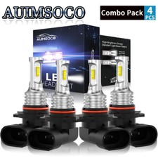 10000k Led Headlight Kit Bulbs Super Bright 24000lm Cool White 4x 9005 9006 60w