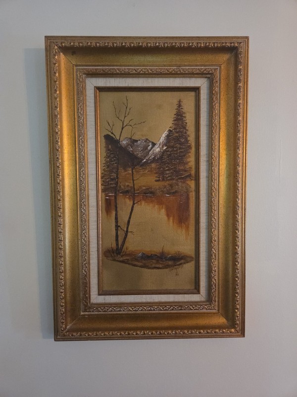 Rich, Vintage Mid-Century Stefanoff Oil On Canvas Landscape.