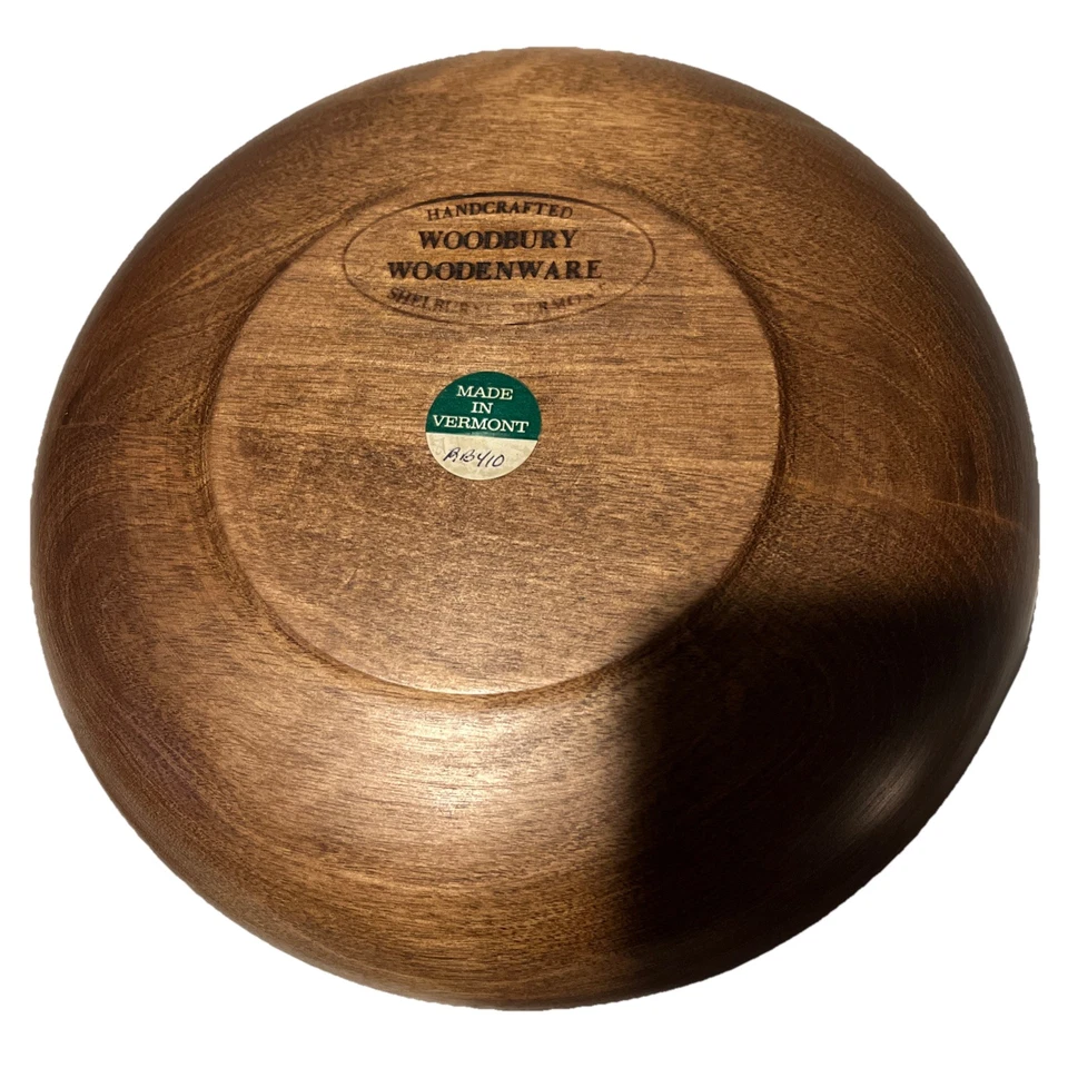 Woodbury's of Shelburne hecho a mano 10” ensaladera cuchara/tenedor hecho en Vermont Foto 4 de 4