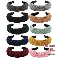 Assorted Knotted Headbands for Women - 10 Pack Top Knot Fashion Headbands