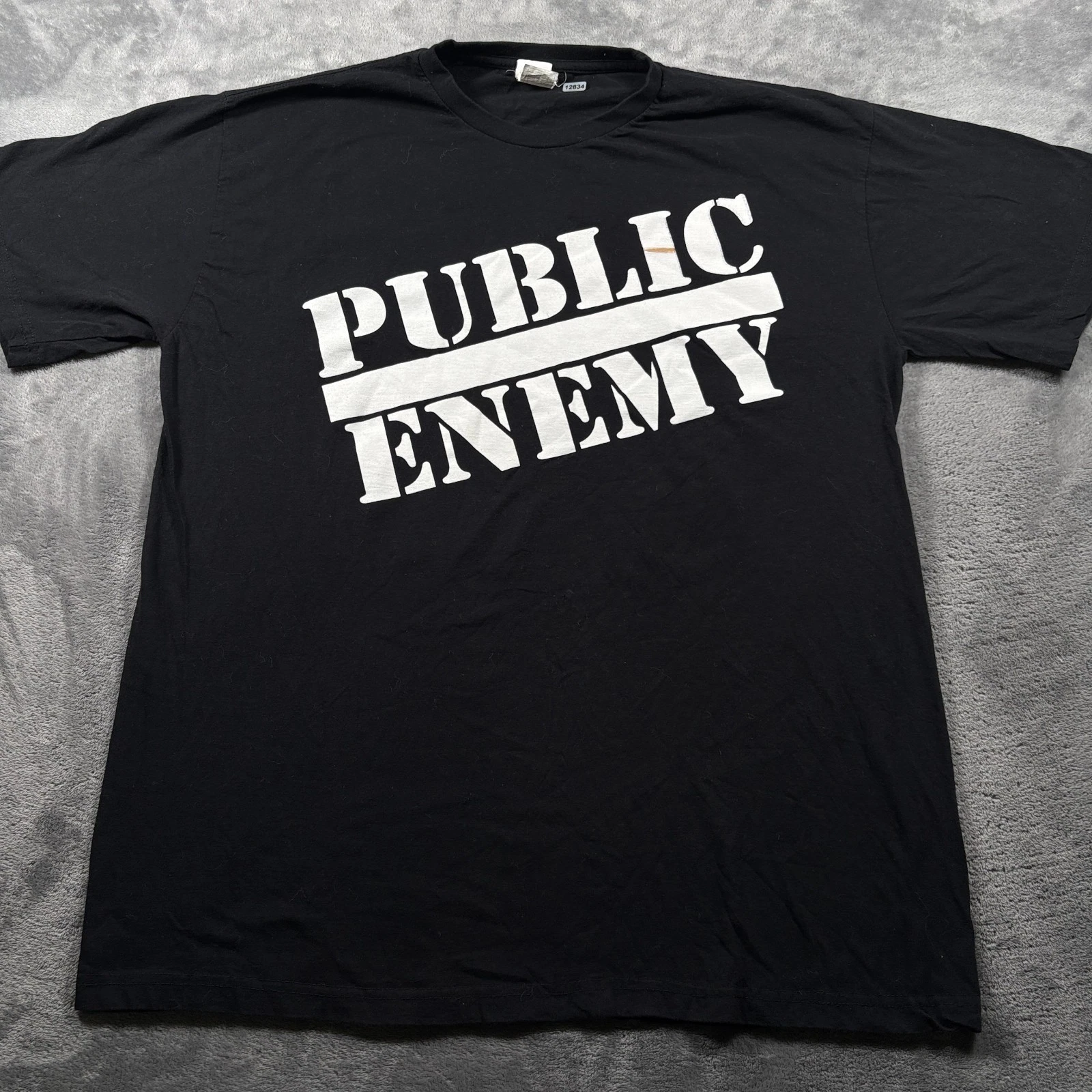 Cotton Heritage T-Shirt Mens XL Black Casual Public Enemy Graphic Short Sleeve