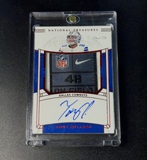 Tony Pollard 2019 National Treasures RPA Rookie Laundry Tag Auto 1/1