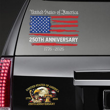 2 Pcs America 250Th Anniversary Decal the Independence of USA Sticker 1776-2026