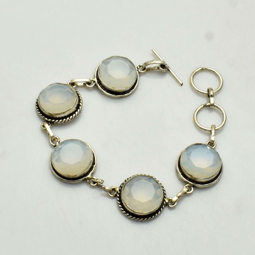 Opalite Gemstone Ethnic Handmade Bracelet Jewelry 18 Gms Gift For Women AB 5198