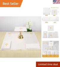 Complete 4-Piece Altar Set with Soft Cotton Cloths - Ideal for Catholic Rituals