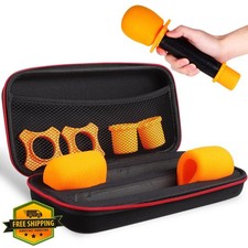 Dual Wireless Microphone Carrying Case Mic Travel Bag Foam